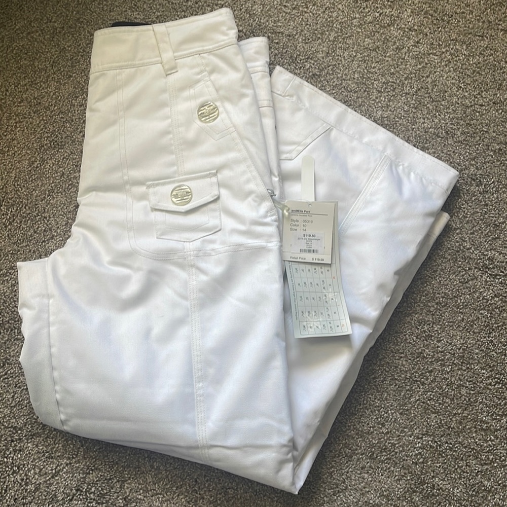BRAND NEW! With tags! Obermeyer Junior White Ski Pant